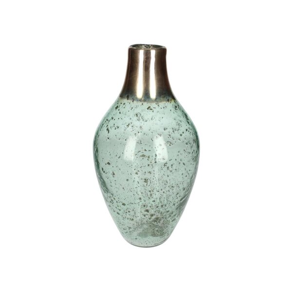 Engelnburg Hochwertige Blumenvase Vase Keramik Handgefertigt Weiß 18x18x37cm 